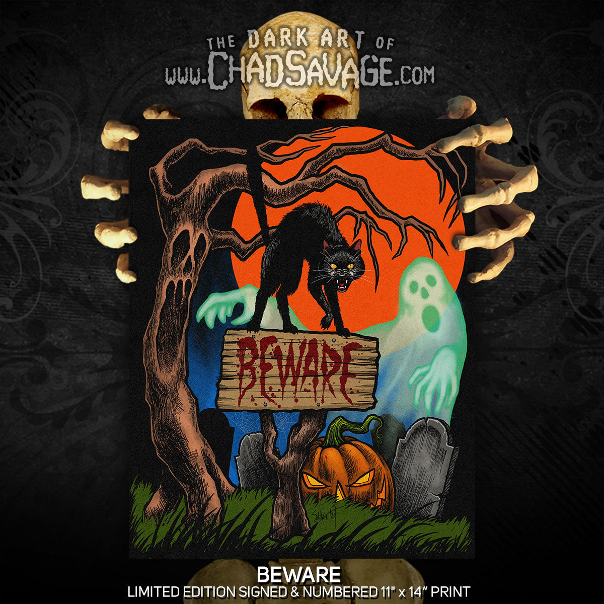 BEWARE Art Print – Shop Sinister: Dark Art & Creations by Chad Savage