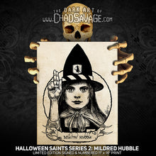 Halloween Saints Series 2: Mildred Hubble Art Print (Color and Black & White)