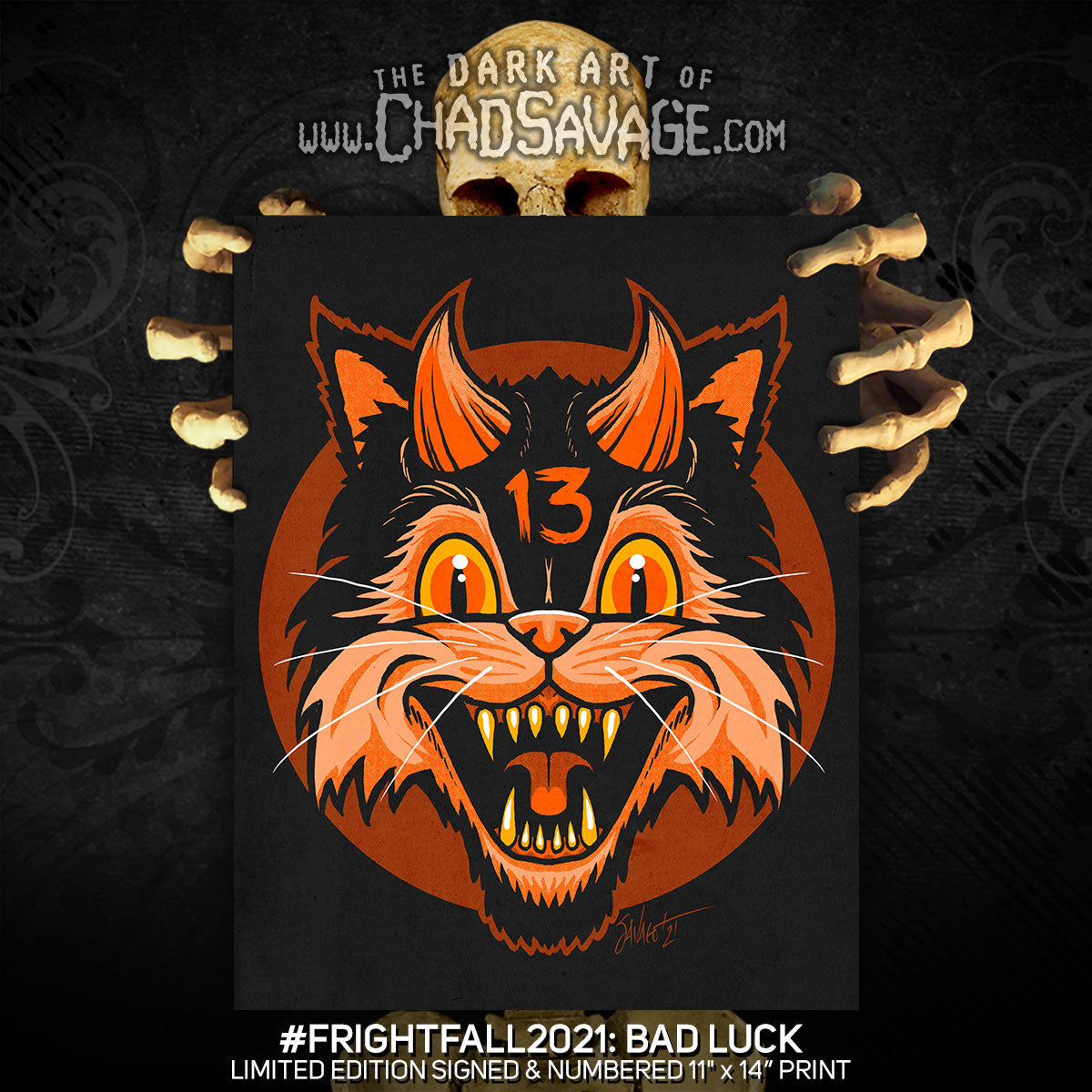 FrightFall2021: BAD LUCK Art Print – Shop Sinister: Dark Art