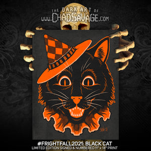 FrightFall2021: BLACK CAT Art Print