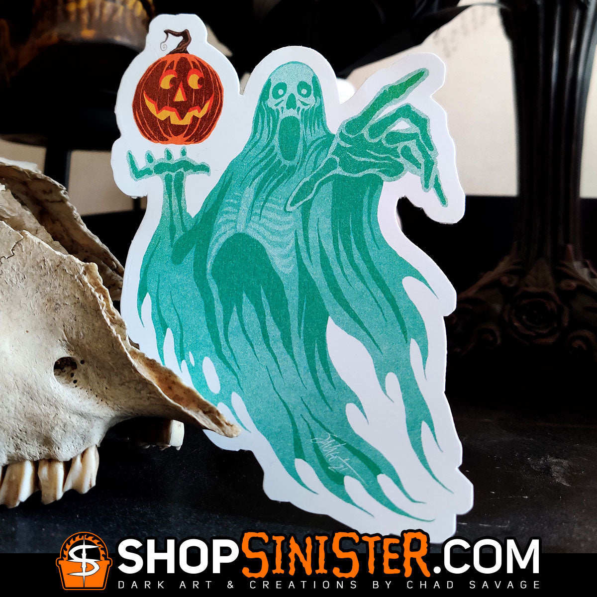 FrightFall2021 Ghost Die Cut LARGE Vinyl Sticker – Shop Sinister