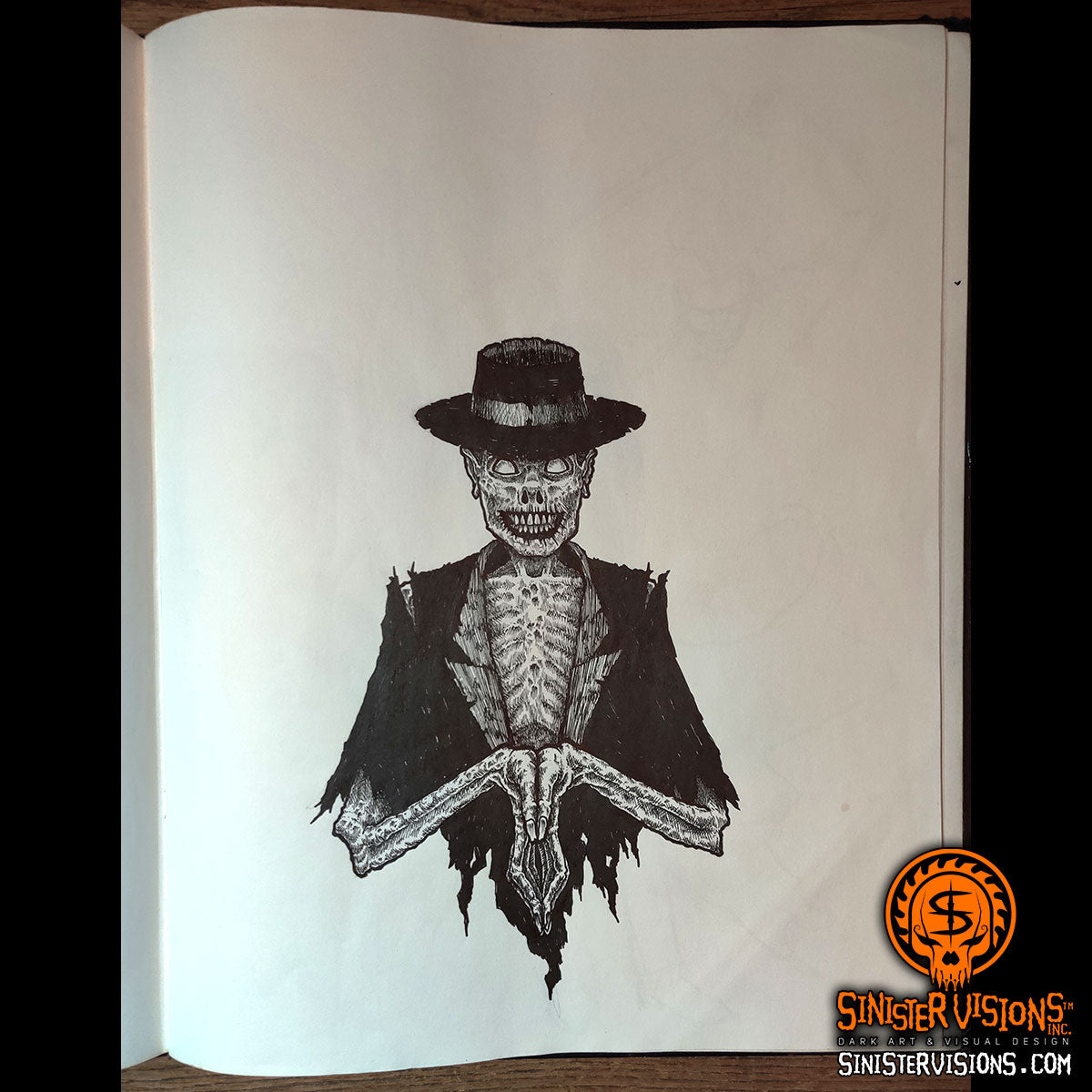 Zombie Pastor Original Drawing – Shop Sinister: Dark Art