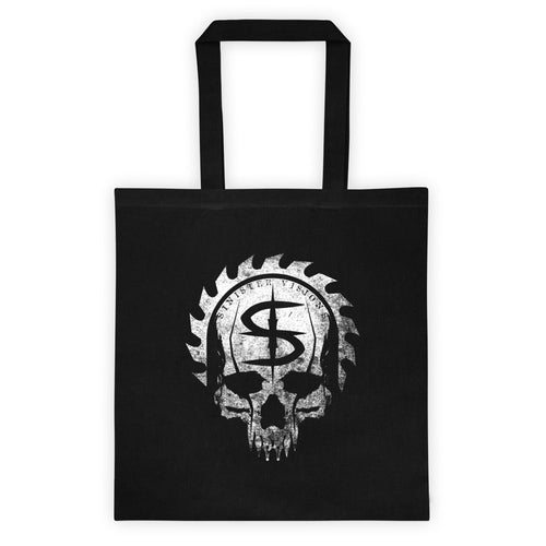 Sinister Visions Logo Skull Tote bag