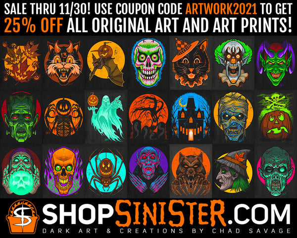 SALE! Get 25% OFF All Chad Savage Original Artwork & Art Prints Thru 11/30/21 with Coupon Code ARTWORK2021