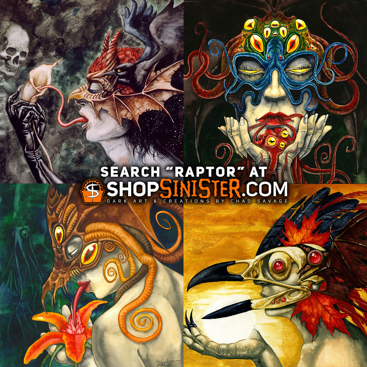 Raptor 2, 3 and 4 Now Available! – Shop Sinister: Dark Art & Creations ...