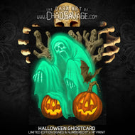 Halloween Ghostcard Art Print