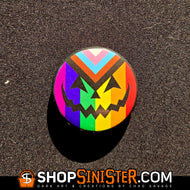 Progress Pride Pumpkin Button