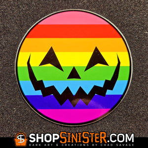Classic Pride Pumpkin Vinyl Sticker