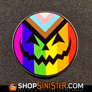Progress Pride Pumpkin Vinyl Sticker