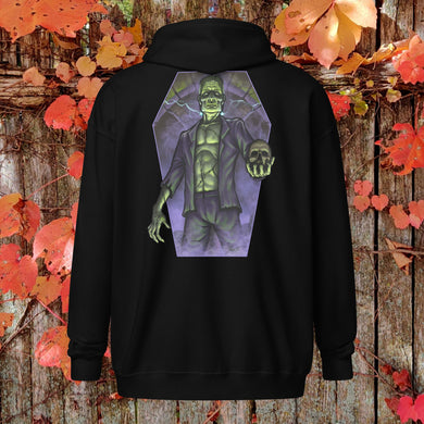 Portrait of Frankenstein's Monster Unisex heavy blend zip hoodie