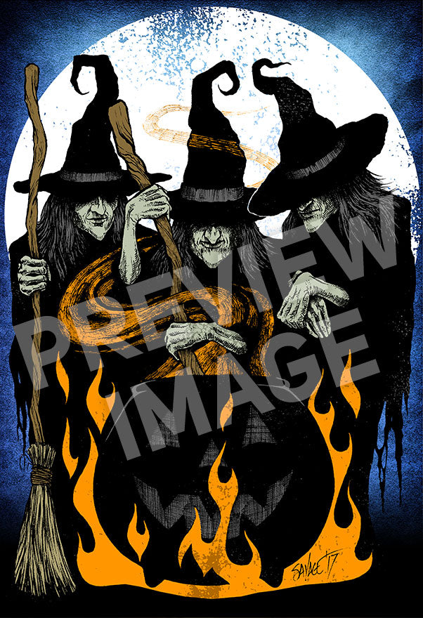 Cauldron Crones Art Print – Shop Sinister: Dark Art & Creations by Chad ...