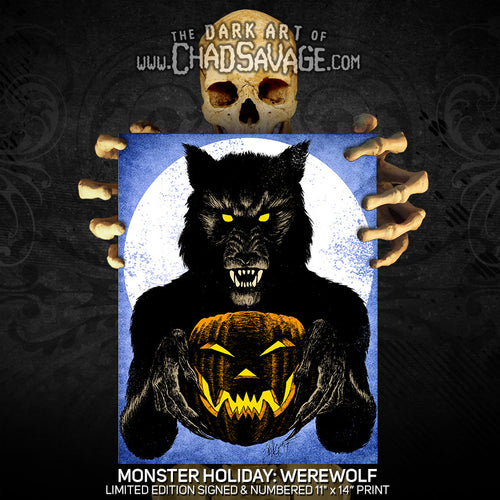 Monster Holiday: Werewolf Art Print