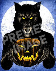 Monster Holiday: Werewolf Art Print