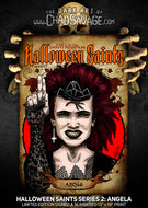 Halloween Saints Series 2: Angela Art Print (Color and Black & White)