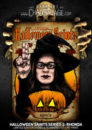 Halloween Saints Series 2: Rhonda Art Print (Color and Black & White)