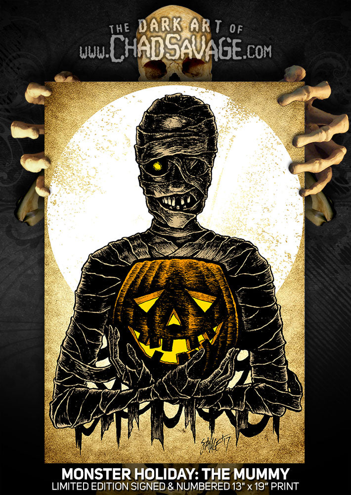 Monster Holiday: Mummy Art Print – Shop Sinister: Dark Art & Creations by  Chad Savage