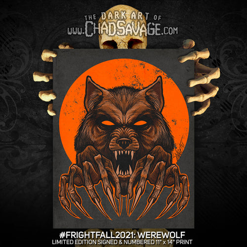 FrightFall2021: WEREWOLF Art Print