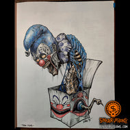 Zombie Jack in the Box Original Drawing