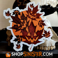 #FrightFall2021 Autumn Leaves Die Cut LARGE Vinyl Sticker