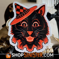 #FrightFall2021 Black Cat Die Cut LARGE Vinyl Sticker