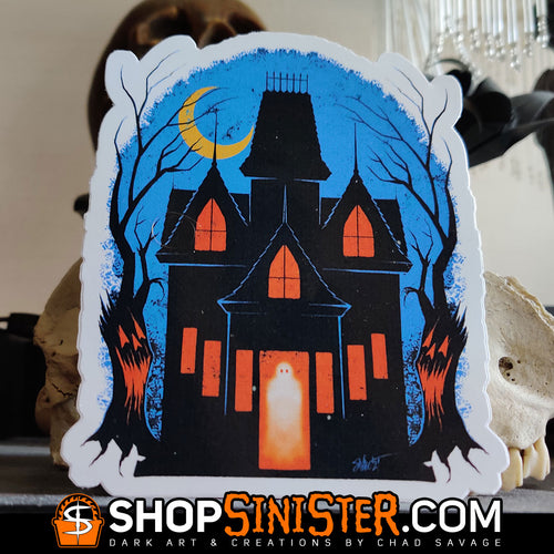 #FrightFall2021 Haunted House Die Cut LARGE Vinyl Sticker