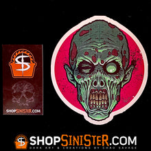 #FrightFall2021 Zombie Die Cut LARGE Vinyl Sticker