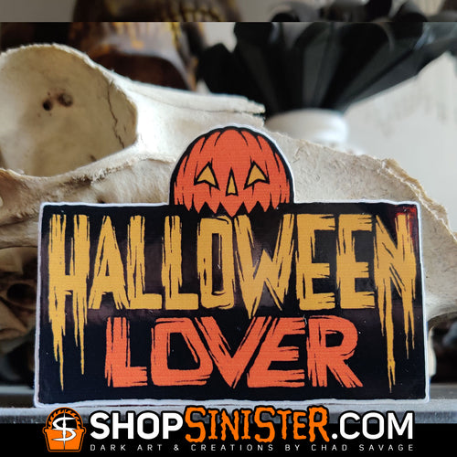 Halloween Lover Die Cut Vinyl Sticker