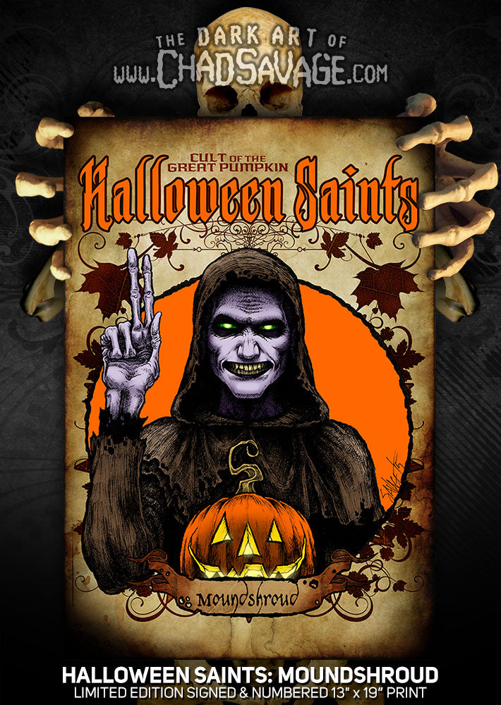 Halloween Saints: Carapace Clavicle Moundshroud Art Print (Color and Black & White)