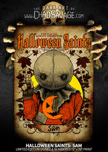 Art and Halloween Creations Savage Art Sinister: & (Color White) Sam Chad Saints: by Shop Print & – Black Dark