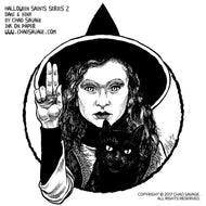 Halloween Saints Series 2: Dani & Binx Original Ink Art