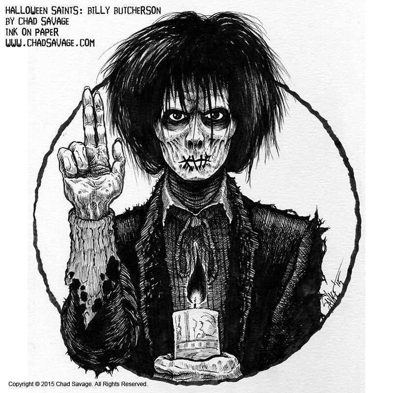 Halloween Saints: Billy Butcherson Original Ink Art