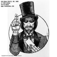 Halloween Saints: Mr. Dark Original Ink Art