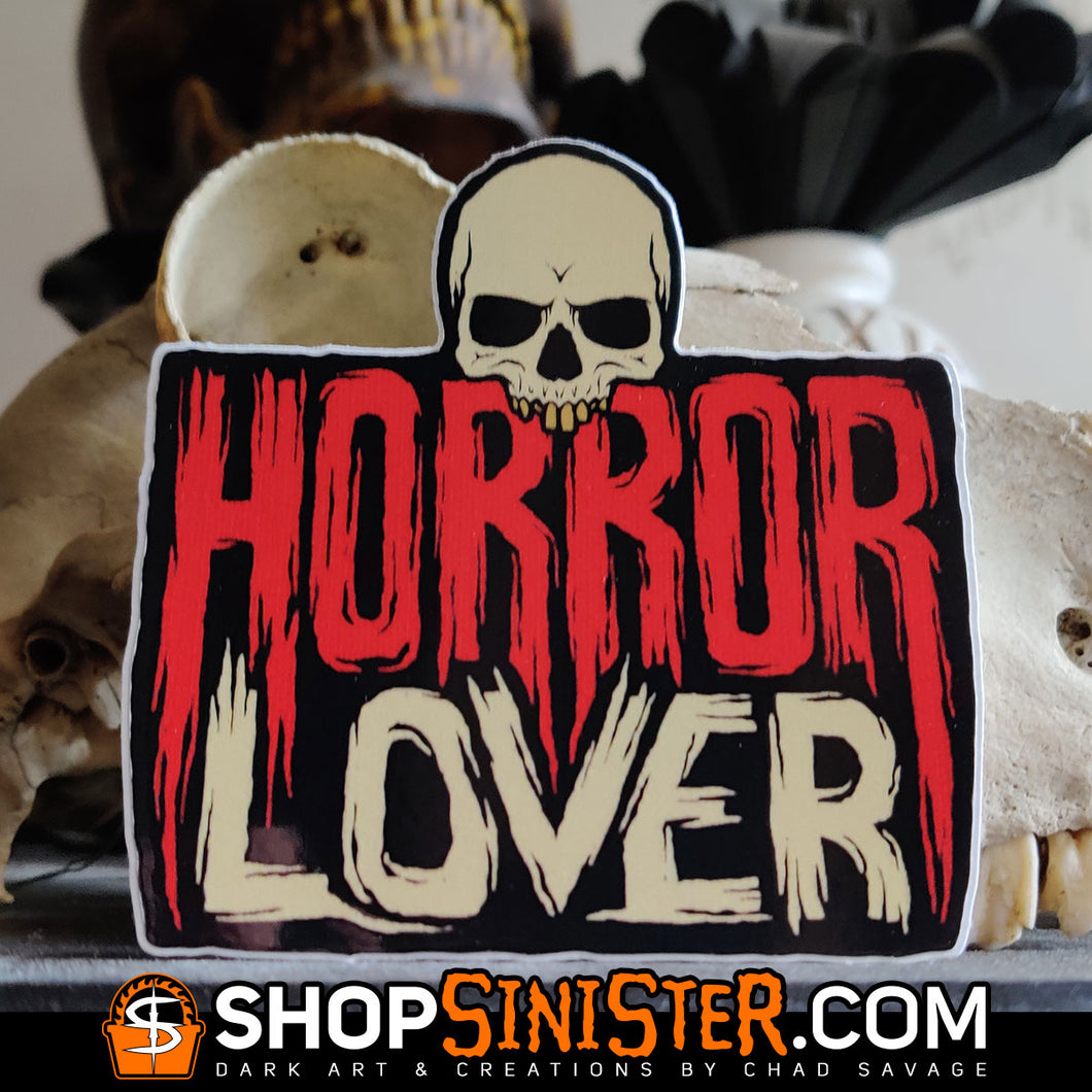 Horror Lover Die Cut Vinyl Sticker
