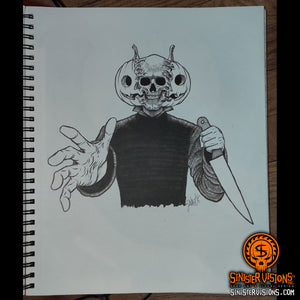 Halloween Myers Original Ink Drawing