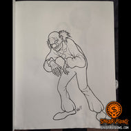 Creepy Clown Original Drawing