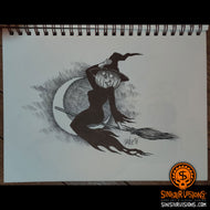 Inktober Witch Original Drawing