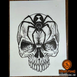 MHC Spider Skull Original Drawing