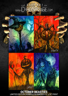 October Beasties Art Print