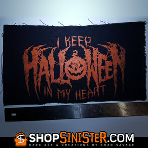 I Keep Halloween In My Heart Punk Rock Back Patch