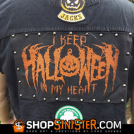 I Keep Halloween In My Heart Punk Rock Back Patch