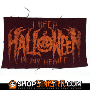 I Keep Halloween In My Heart Canvas Patch
