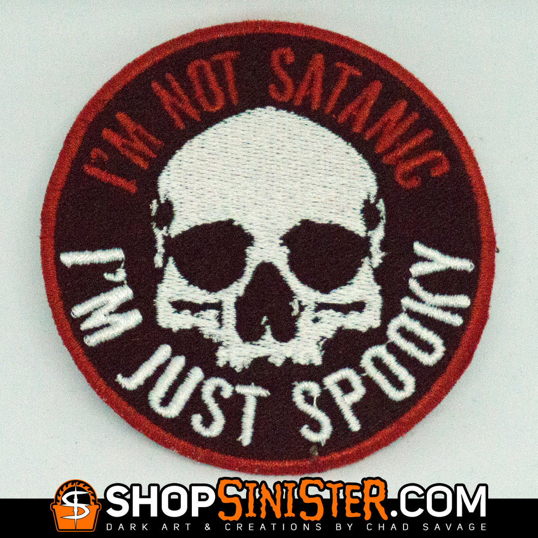 Not Satanic, Just Spooky Skull Patch