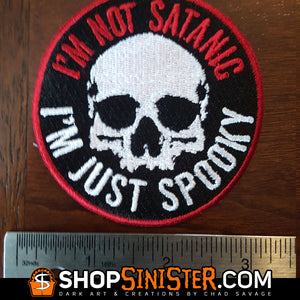 Not Satanic, Just Spooky Skull Patch