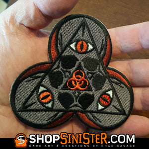 Sinister Skull Patches: Biohazard