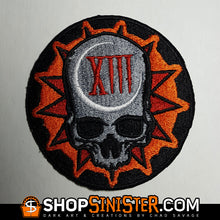 Sinister Skull: Lucky 13 Embroidered Patch