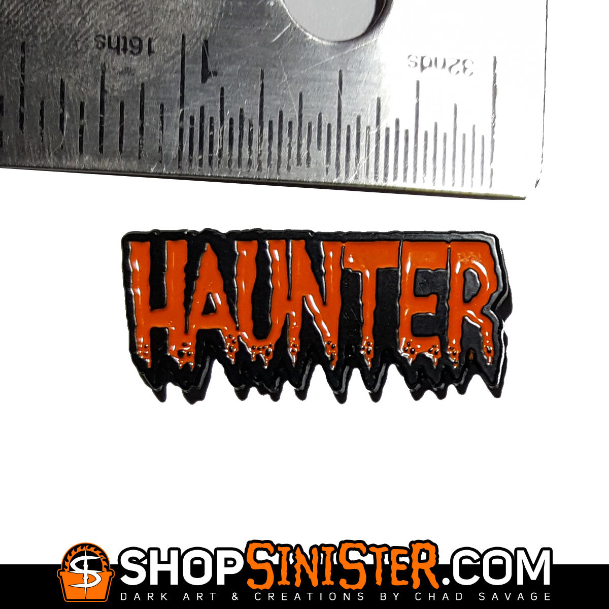 Haunter Enamel Lapel Pin Shop Sinister Dark Art And Creations By Chad Savage