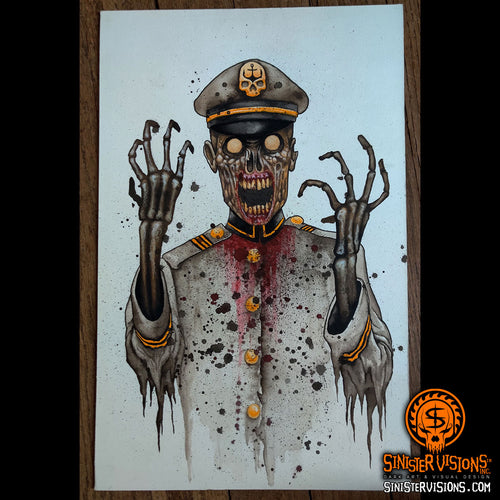 Captain Zombie Original Painting
