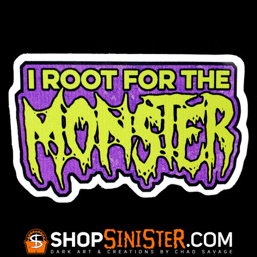I Root for the Monster Die Cut Vinyl Sticker