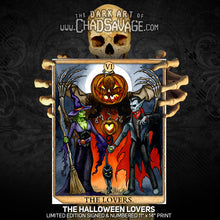 The Halloween Lovers Tarot Card Art Print