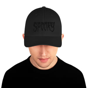 Spooky (Black) Embroidered Structured Twill Cap